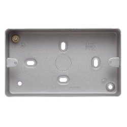 MK K2214ALM 2 Gang Surface Mounting Box with 7 x 20mm Knockouts 41mm