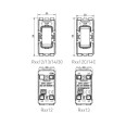 Nexus Grid 20A 20AX 1 Gang 2 Way Retractive Switch Module Single Pole (PRESS) in White for Nexus Grid System, BG Nexus R14