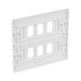 6 Gang Front Plate in White Moulded, Nexus Grid System, BG Nexus R86
