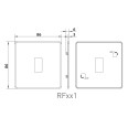 Nexus Grid 1 Gang Screwless Front Plate in Brushed Steel, Nexus Grid System, BG Nexus RFBS1 (Cover Plate Only)