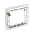 Nexus RFR12 1 + 2 Gang Grid Frame for Metal Clad, White Moulded, Nexus Metal, and Part M Front Plates (universal frame)