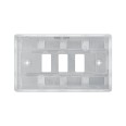 Nexus Grid 3 Gang Brushed Steel Front Plate for 3 Grid Modules, Nexus Grid System, BG Nexus RNBS3 (Cover Plate Only)