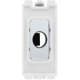 Nexus Grid Flex Outlet (up to 10mm) in Polished Chrome for Nexus Grid System, BG Nexus RPCFLEX Cable Entry with Cord Grip