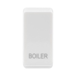 White Plastic Rocker Cover printed "BOILER" for Nexus Grid Switch for Boilers, Nexus RRBLW (price per 1)
