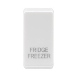 White Plastic Rocker Cover printed "FRIDGE FREEZER" for Nexus Grid Switch for the Fridge Freezer, RRFFW (price per 1)