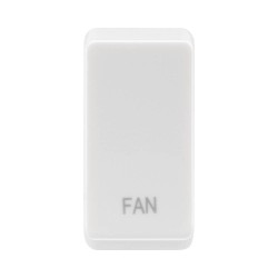 White Plastic Rocker Cover printed "FAN" for Nexus Grid Switch for the Fan Switch, RRFNW (price per 1)