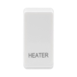 White Plastic Rocker Cover printed "HEATER" for Nexus Grid Switch for the Heater Switch, RRHTW (price per 1)