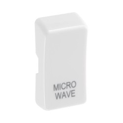 White Plastic Rocker Cover printed "MICROWAVE" for Nexus Grid Switch, RRMWW (price per 1)