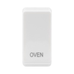 White Plastic Rocker Cover printed "OVEN" for Nexus Grid Switch, RROVW (price per 1)