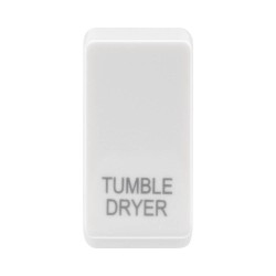 White Plastic Rocker Cover printed "TUMBLE DRYER" for Nexus Grid Switch, RRTDW (price for 1)