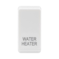 White Plastic Rocker Cover printed "WATER HEATER" for Nexus Grid Switch, RRWHW (price per 1)
