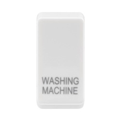 White Plastic Rocker Cover printed "WASHING MACHINE" for Nexus Grid Switch, RRWMW (price per 1)