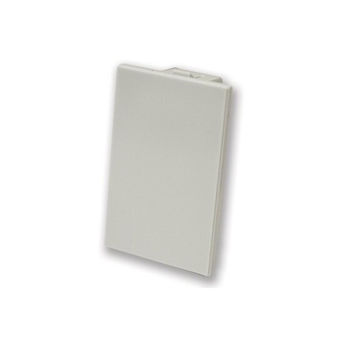 LJ6C Single Blank for Floor Box Plate, 6C Blank 25 x 38mm in White