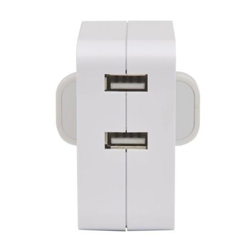 Dual USB Plug Charger, USB Charger 2 x 2100mA in White for charging Smartphones and Tablets