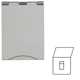 1 Gang RJ45 Data Floor Socket in Polished Chrome Elite Flat Plate with Black or White Plastic Trim