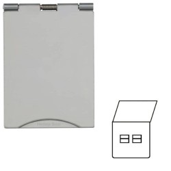 2 Gang Master Telephone Floor Socket in Polished Chrome Elite Flat Plate with White or Black Plastic Trim