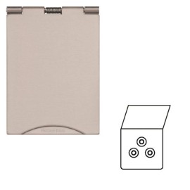 1 Gang 5A Unswitched Floor Socket in Satin Nickel Elite Flat Plate with White or Black Plastic Trim