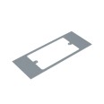 1 x 2 Gang Floor Plate for 3 Compartment Floor Box FLOORBOX, Grey Accessory plate 185 x 95mm