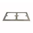 Accessory Plate 2 x 1 Gang for the 3 Compartment FLOORBOX, Grey, Series 507 185mm x 95mm