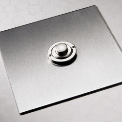 1 Gang Momentary Switch Stainless Steel Plate and Button, Single Button Dimmer Controller