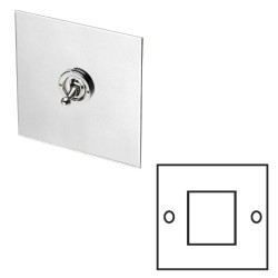 Single Black Brush on a Nickel Silver Flat Plate from Forbes and Lomax for Wall Mounting