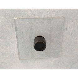 1 Gang Dimmer Invisible Plate with Antique Bronze (Transparent Plate) - Grid, Plate and Knob only