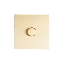 1 Gang 2 Way Push ON/OFF Switch Brushed Brass Plate and Knob from Forbes and Lomax