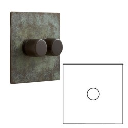 1 Gang 2 Way Push ON/OFF Switch Verdigris Plate and Knob from Forbes and Lomax