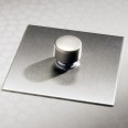 1 Gang 2 Way Push ON/OFF Switch Stainless Steel Plate and Knob from Forbes and Lomax