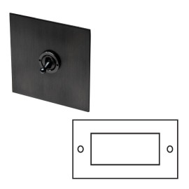 Double Black Brush on an Antique Bronze Flat Plate from Forbes and Lomax for Wall Mounting