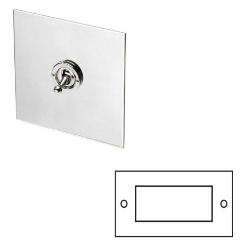 Double Black Brush on a Nickel Silver Flat Plate from Forbes and Lomax for Wall Mounting