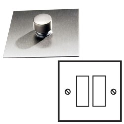 2 Gang Combination Plate in Stainless Steel Flat Plate from Forbes and Lomax