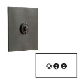 3 Gang Momentary Switch/Dolly Antique Bronze: 1 Momentary Switch + 2 x 2 way Dolly Switches