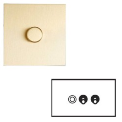 3 Gang Momentary Switch/Dolly Brushed Brass: 1 Momentary Switch + 2 x 2 way Dolly Switches by Forbes and Lomax