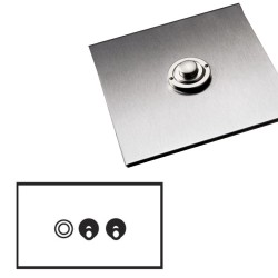 3 Gang Momentary Switch/Dolly Stainless Steel: 1 Momentary Switch + 2 x 2 way Dolly Switches