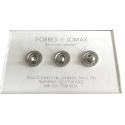 3 Gang 20A 2 Way Dolly Switch in Invisible Plate with Nickel Dolly from Forbes and Lomax