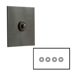 4 Gang Momentary Switch Antique Bronze Plate and Button, Forbes and Lomax 4 Gang Button Dimmer Controller