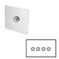 4 Gang Momentary Switch Nickel Silver Plate and Button, Forbes and Lomax 4 Gang Button Dimmer Controller