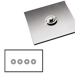 4 Gang Momentary Switch Stainless Steel Plate and Button, Forbes and Lomax 4 Gang Button Dimmer Controller