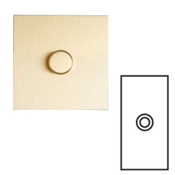 1 Gang Architrave Momentary Switch Brushed Brass Plate and Button, Single Button Dimmer Controller by Forbes and Lomax