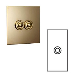 1 Gang Architrave Momentary Switch Unlacquered Brass Plate and Button, Button Dimmer Controller