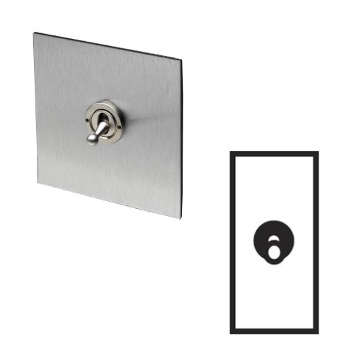 1 Gang Architrave Intermediate Dolly Switch in Stainless Steel Plate and Toggle Switch