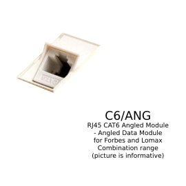RJ45 CAT6 Angled Module - Angled Data Module for Forbes and Lomax Combination range