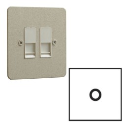 1 Gang Cable Outlet in Painted Flat Plate from Forbes and Lomax