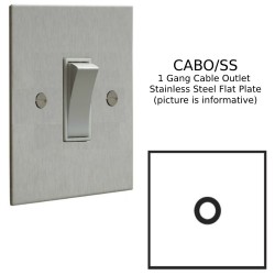 1 Gang Cable Outlet in Stainless Steel Flat Plate from Forbes and Lomax