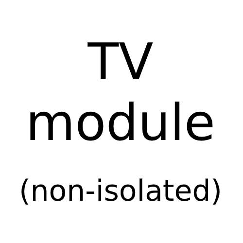 Non Isolated Angled TV Module with White or Black Insert for Combination Plate from Forbes and Lomax
