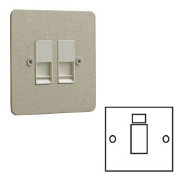 1 Gang Cooker Switch 45A with Neon Indicator Painted Plate White Trim from Forbes and Lomax