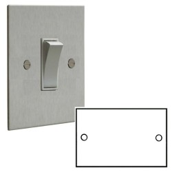 2 Gang Double Blank Plate in Stainless Steel Plate from Forbes and Lomax