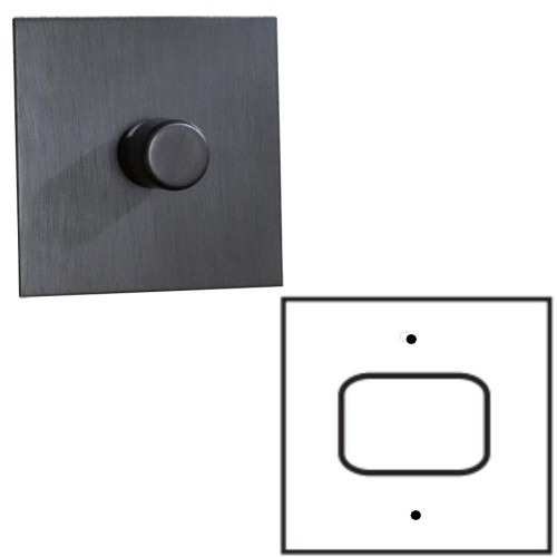 Triple Pole 6A Fan Isolator Switch in Antique Bronze Plate and Black Switch