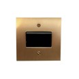 Triple Pole 6A Fan Isolator Switch in Brushed Brass Plate and Black Switch by Forbes and Lomax